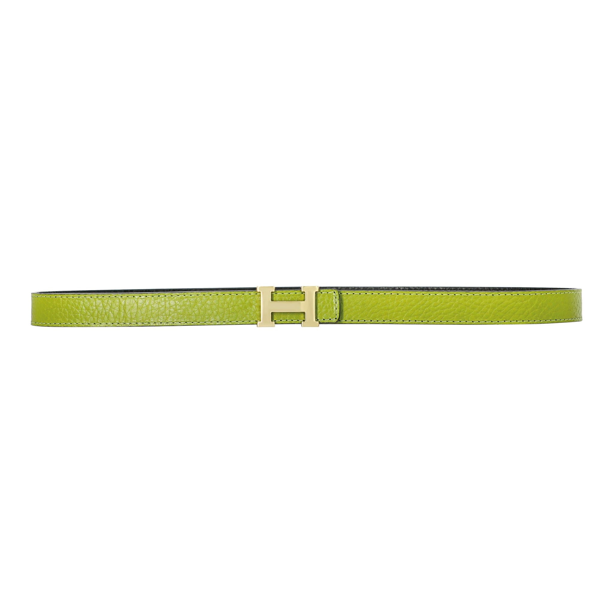 Reversible Buckle Hermès Belt Light Green&Black 20 mm - Image 2