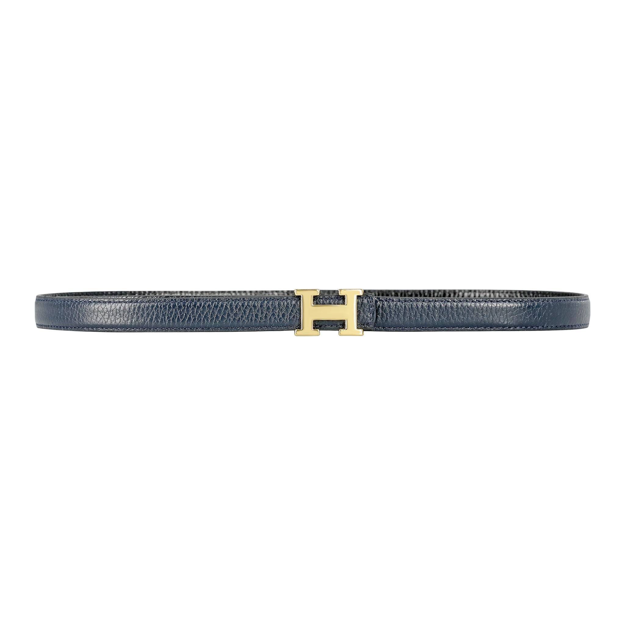 Reversible Buckle Hermès Belt Dark Blue&Black 20 mm - Image 2