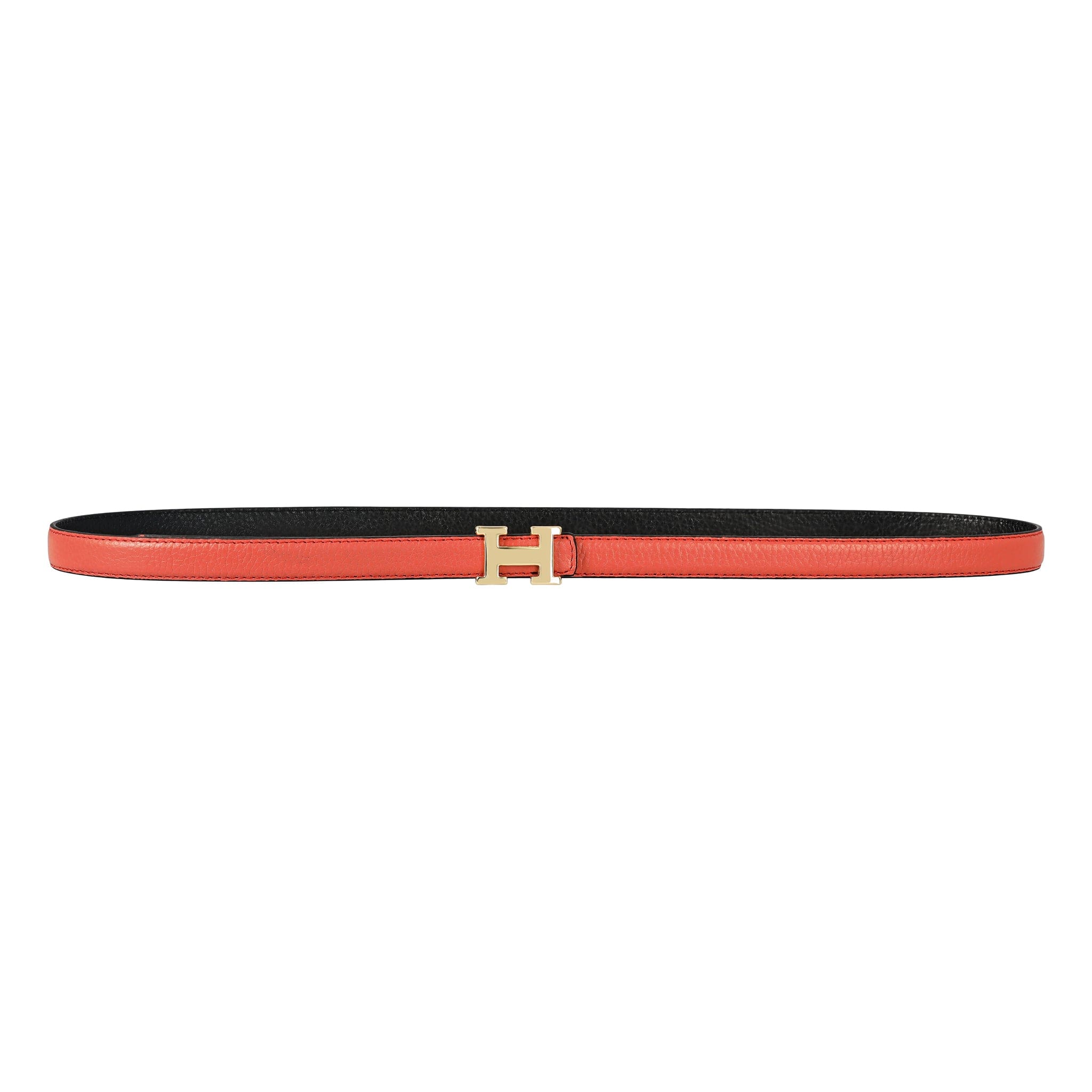 Reversible Buckle Hermès Belt Orange&Black 20 mm - Image 2