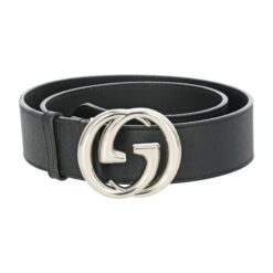 Alternative view of Leather Belt Silver / Chromium Buckle 40 mm