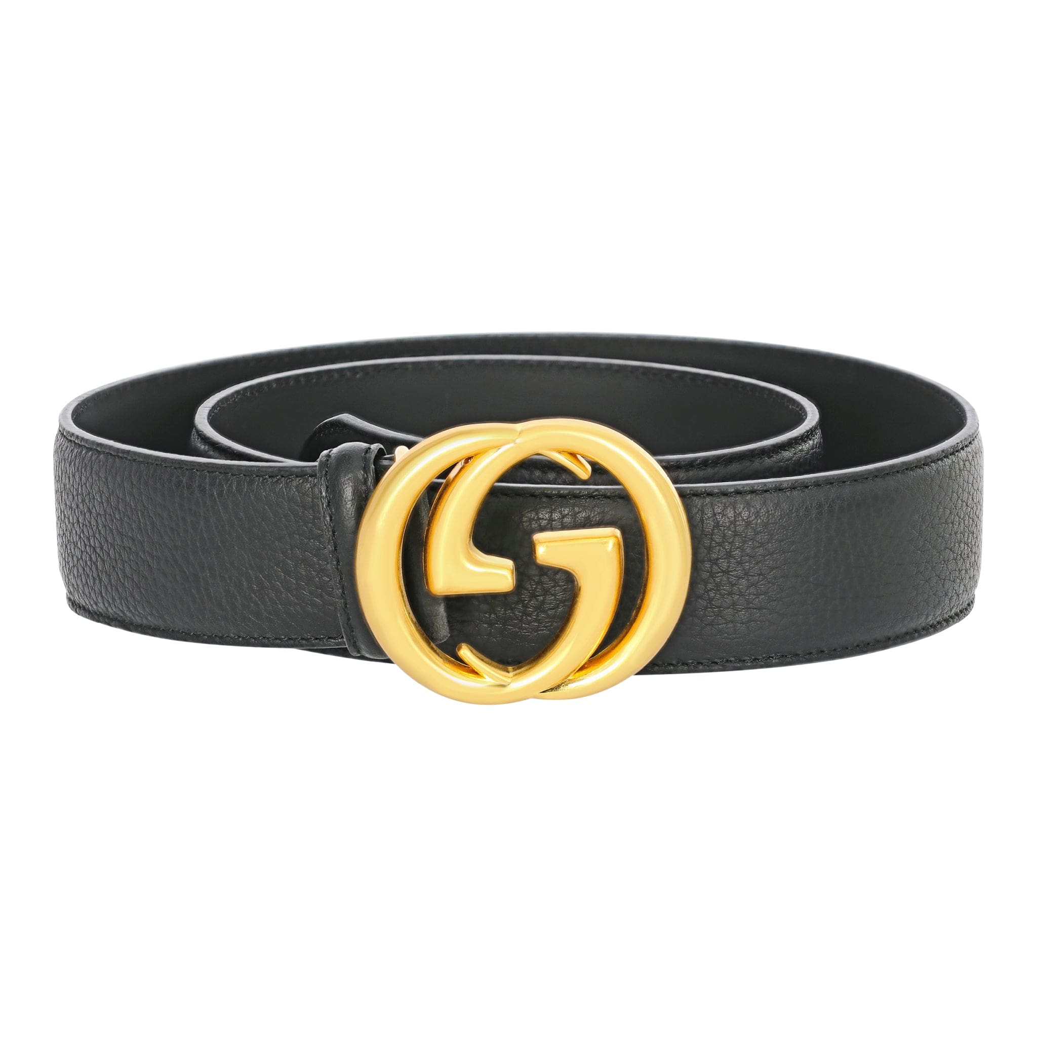 Leather Belt Gold Buckle 40 mm - Image 2