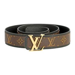Brown Monogram style Leather Belt Amazing Black