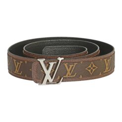 Brown Monogram style Leather Belt Amazing Brown