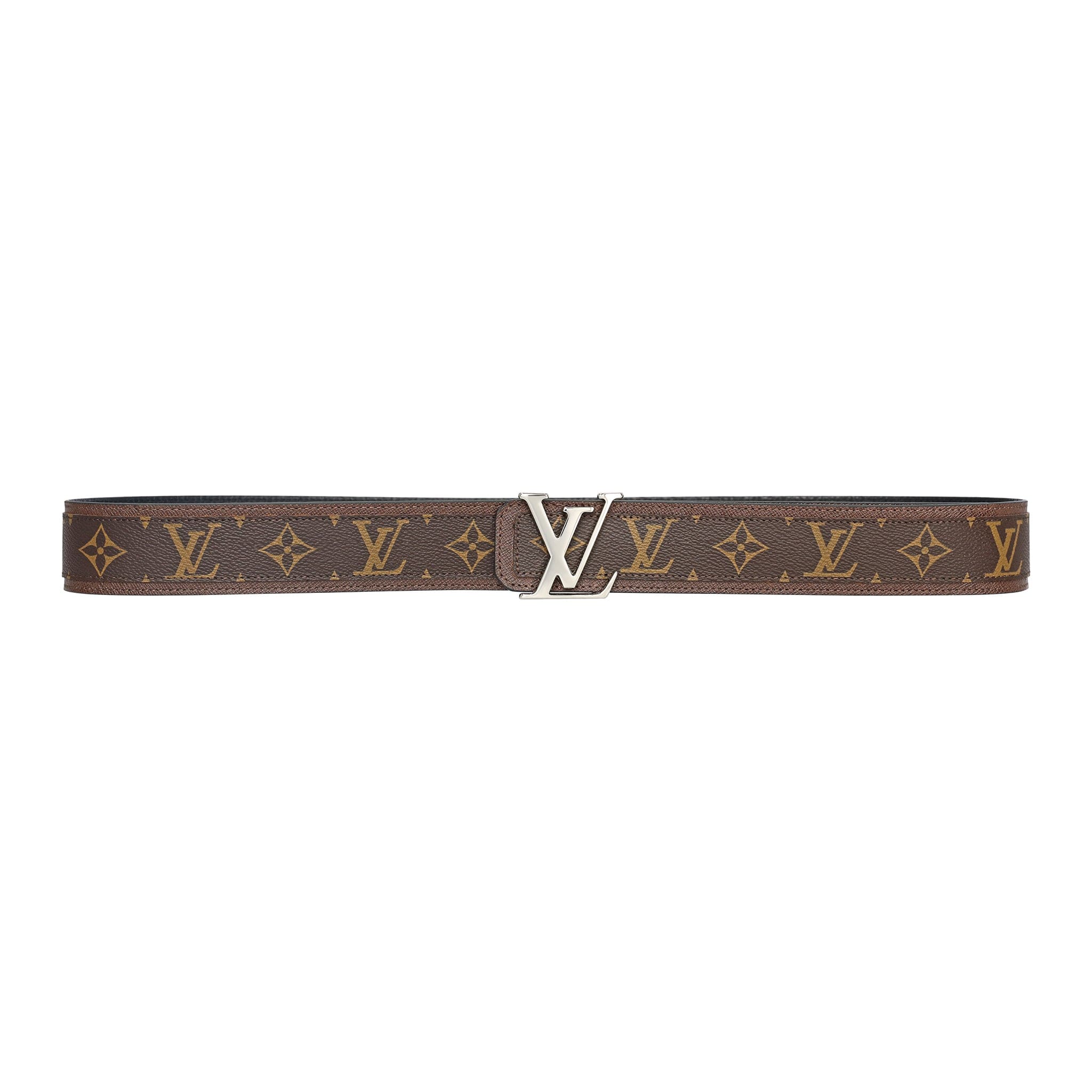 Brown Monogram style Leather Belt Amazing Brown - Image 2