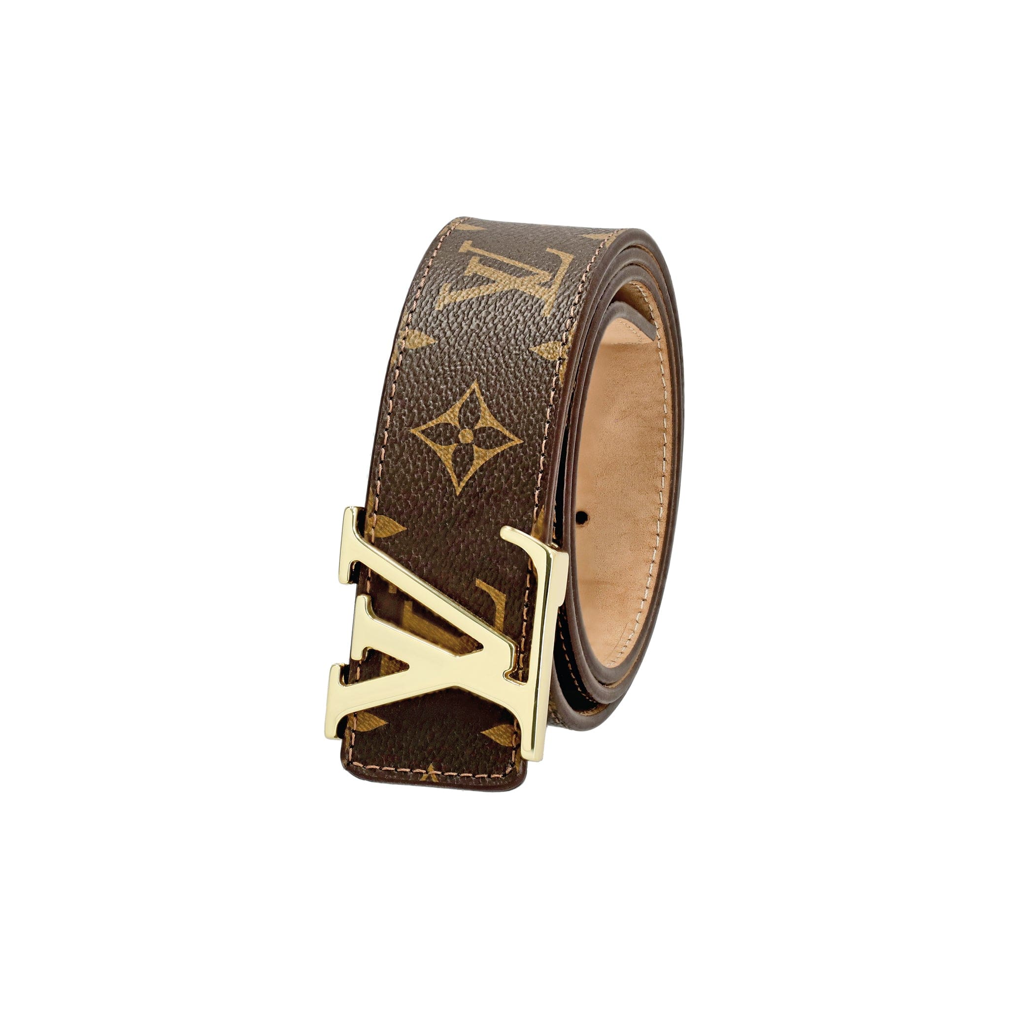 Brown Monogram style Leather Belt Amazing - Image 2