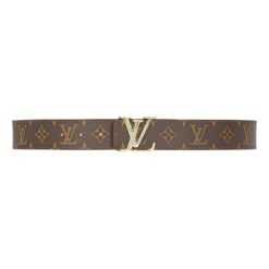 Brown Monogram style Leather Belt Amazing