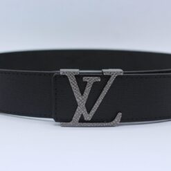 Black Taiga Leather Belt