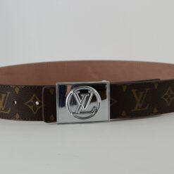 Brown Monogram New Buckle Leather Belt