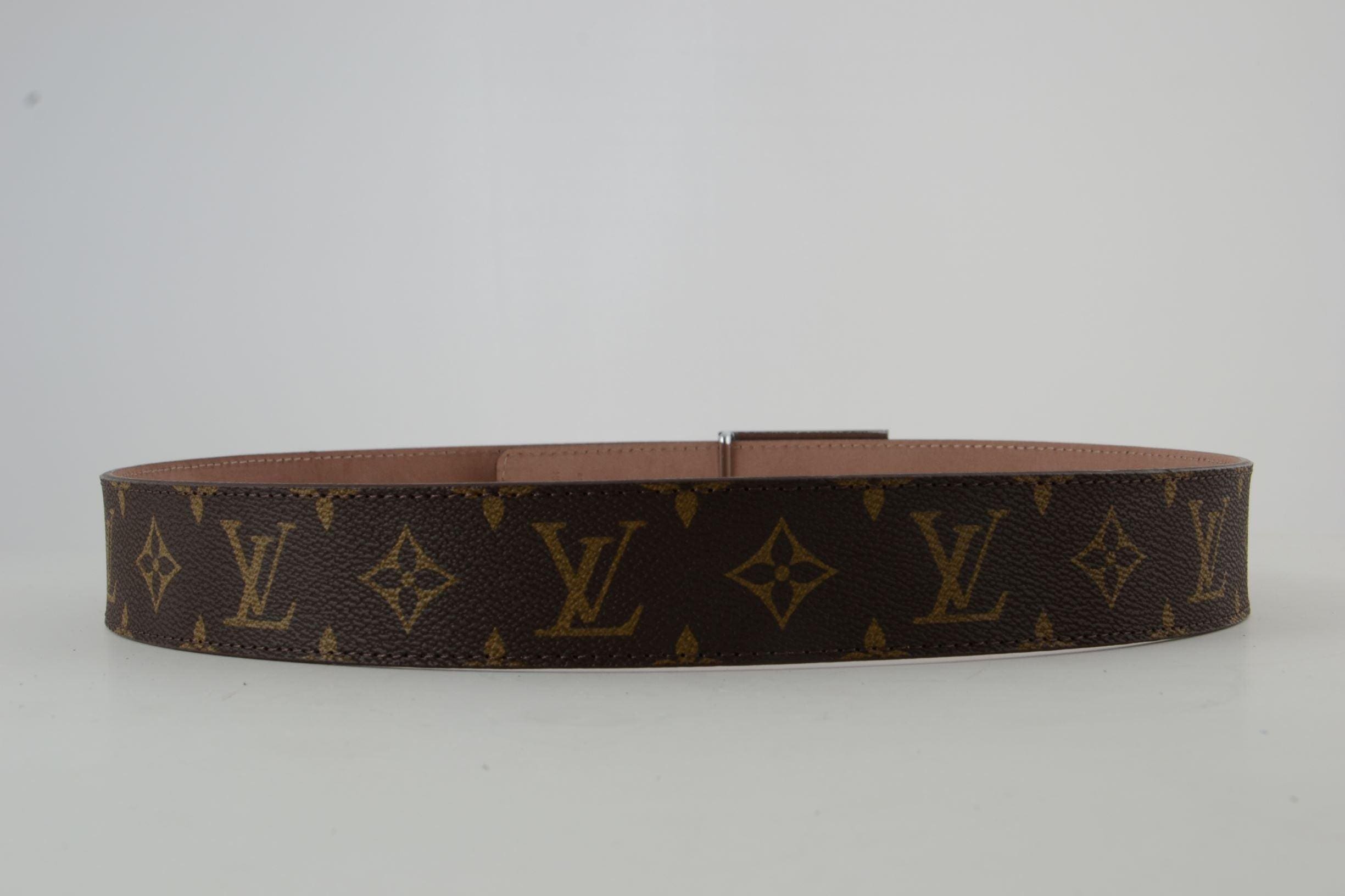 Brown Monogram New Buckle Leather Belt - Image 2