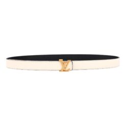 Alternative view of Reversible Beige / Black Leather Belt 25 mm