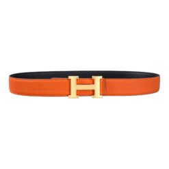 Alternative view of Reversible H Buckle Belt Orange&Black 40 mm