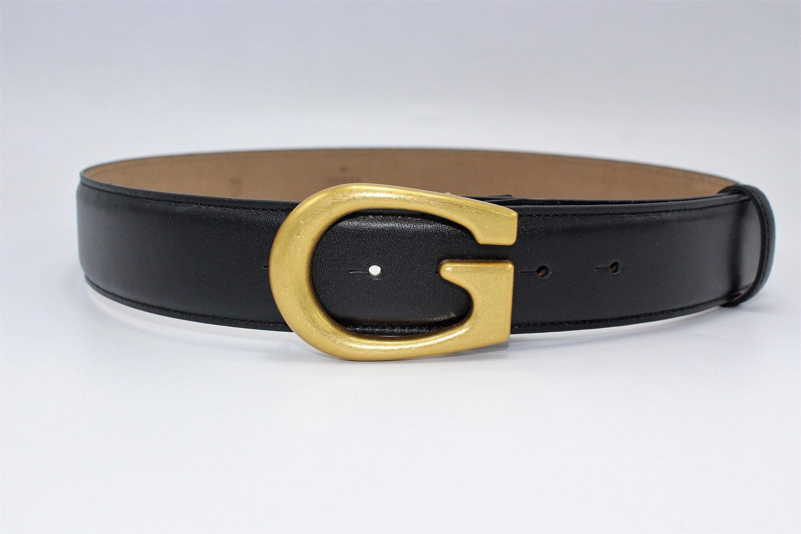 G Bronze Buckle Leather Belt 40mm