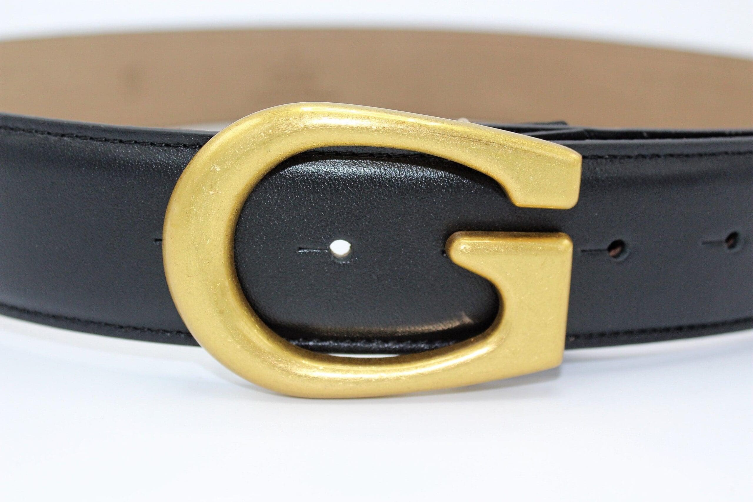 G Bronze Buckle Leather Belt 40mm - Image 2