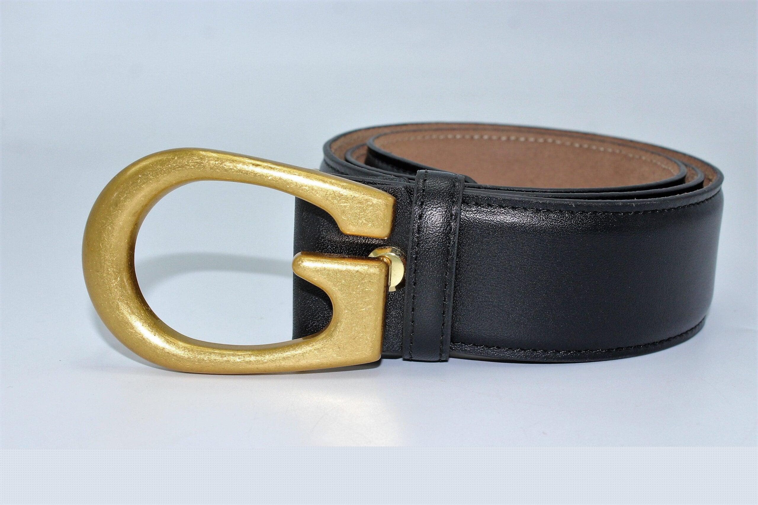 G Bronze Buckle Leather Belt 40mm - Image 3