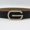 G Diamond Gold Buckle Leather Belt 40mm