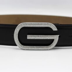 Alternative view of Gucci Diamond Silver Buckle Leather Belt 40mm