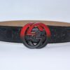 Gucci Signature leather with Black&Red Buckle