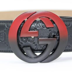 Alternative view of Gucci Signature leather with Black&Red Buckle