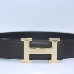 H Buckle Belt Reversible Dark Brown&Black