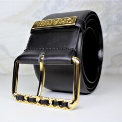 Alternative view of Larger Leather Belt Gold Buckle