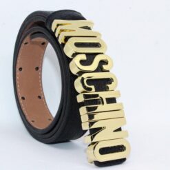 Alternative view of Moschino Black Leather Belt 25 mm
