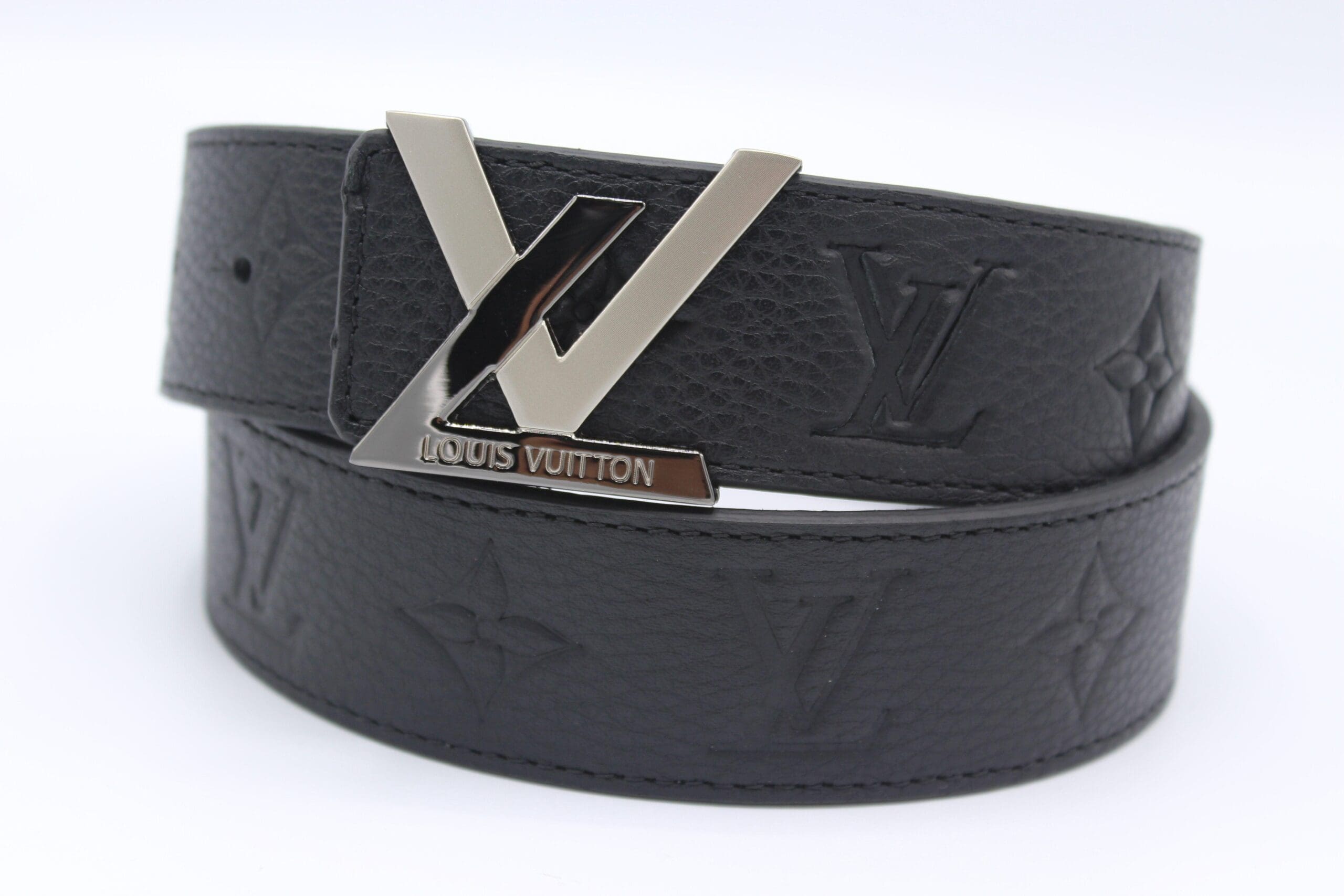 New Buckle Black Leather Belt - Image 3