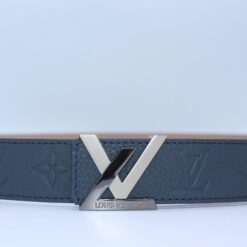 New Buckle Dark Blue Leather Belt
