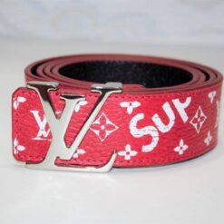 Alternative view of Red Monogram Leather Belt