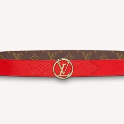 Red Reversible Leather Belt
