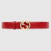 Signature Leather Belt Red