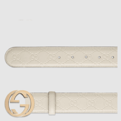 Alternative view of Signature Leather Belt White