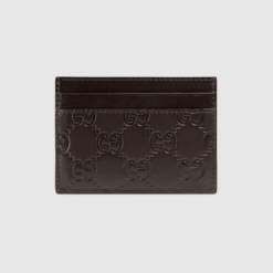 Signature Web Card Case Brown