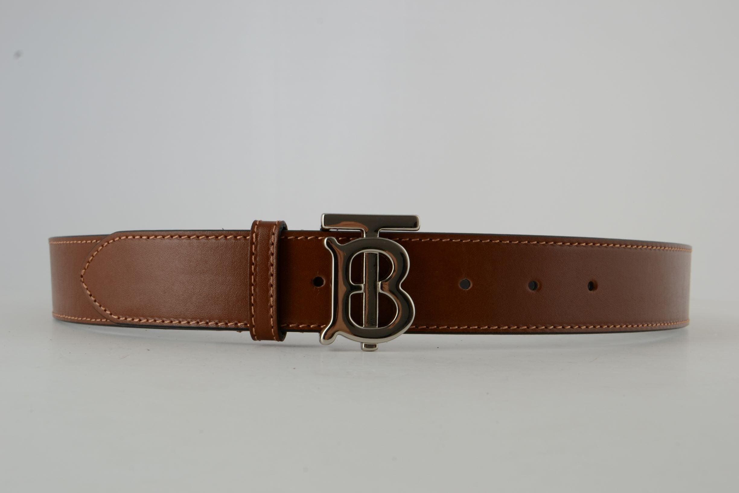 TB Brown Motif Leather Belt