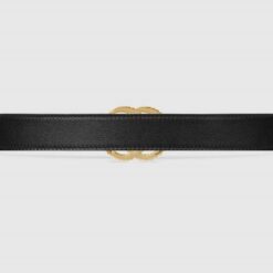 Alternative view of Torchon Double G Buckle Black Leather Belt