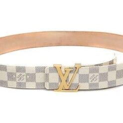 Alternative view of White Damier Leather Belt