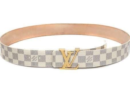 White Damier Leather Belt - Image 2